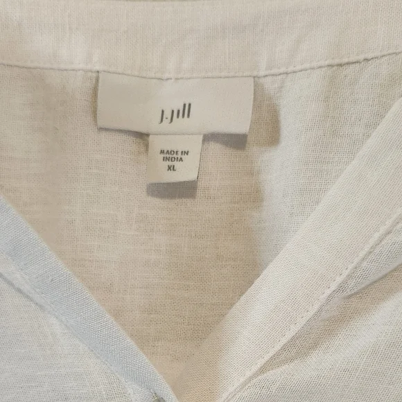 J. Jill Linen Viscose Blue Stripe Breezy Tunic Size XL NWOT - Picture 5 of 10